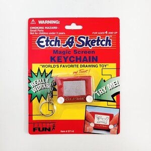 Basic Fun Vintage 90's Etch-A-Sketch Keychain  - NEW SEALED